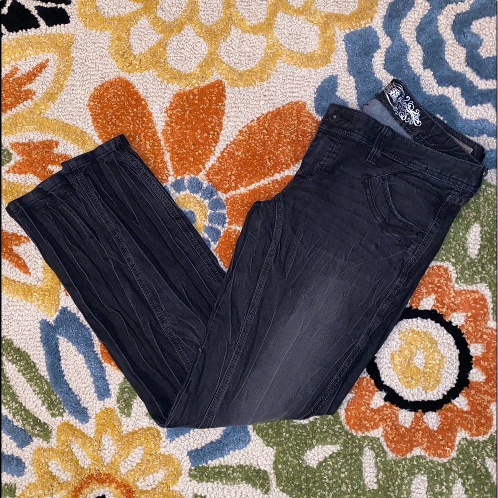 NWOT Express Black with Grey detail Skinny Jean Legging